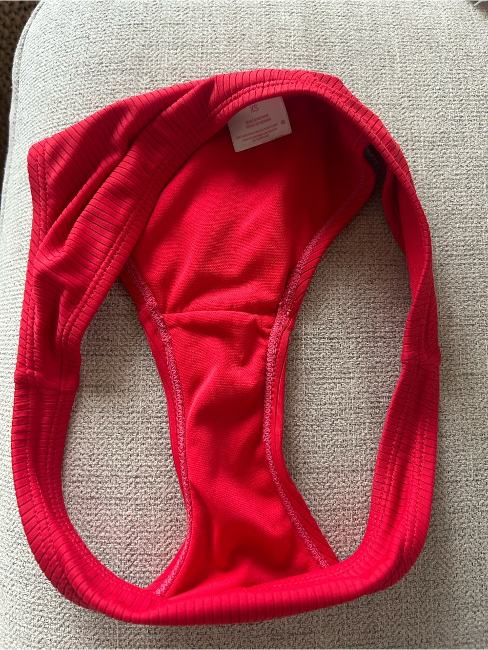 Red Ribbed Bikini Set - Picture 5 of 5